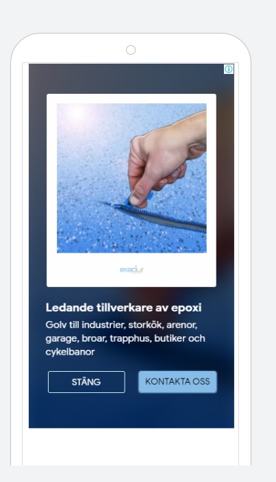 Exempel på bild till digital marknadsföring för Eradur