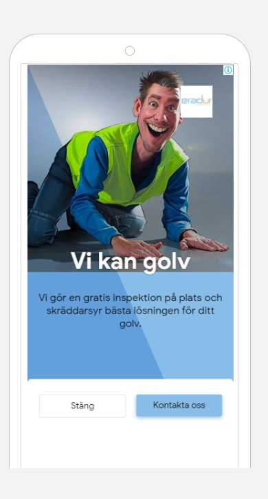 Exempel på bild till digital marknadsföring för Eradur