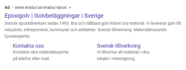 Exempel på digital marknadsföring för Eradur